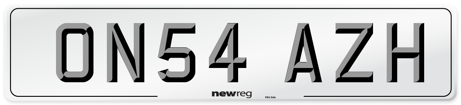 ON54 AZH Number Plate from New Reg